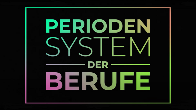 Schriftzug Periodensystem der Berufe